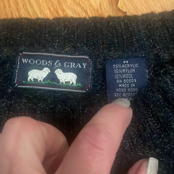 Woods & Gray Men Vintage Wool Blend Sweater Size medium - Picture 4 of 6